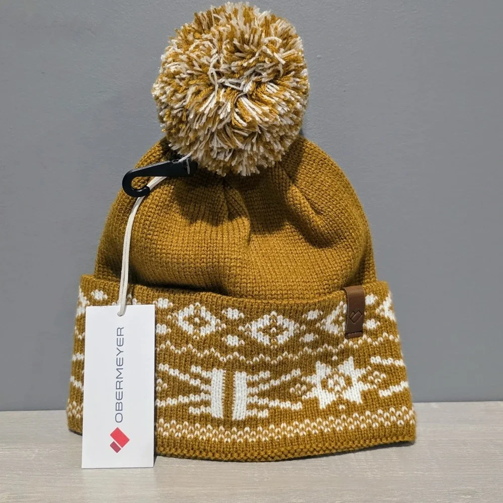 NEW WITH TAGS OBERMEYER POM BEANIE CORTADO‎ ONE SIZE HAT